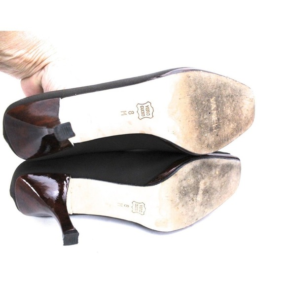 Vaneli Tmoro Tortoise Heilwid Brown Pumps Stilettos 8M EUC w Box Open Toe - Picture 5 of 6